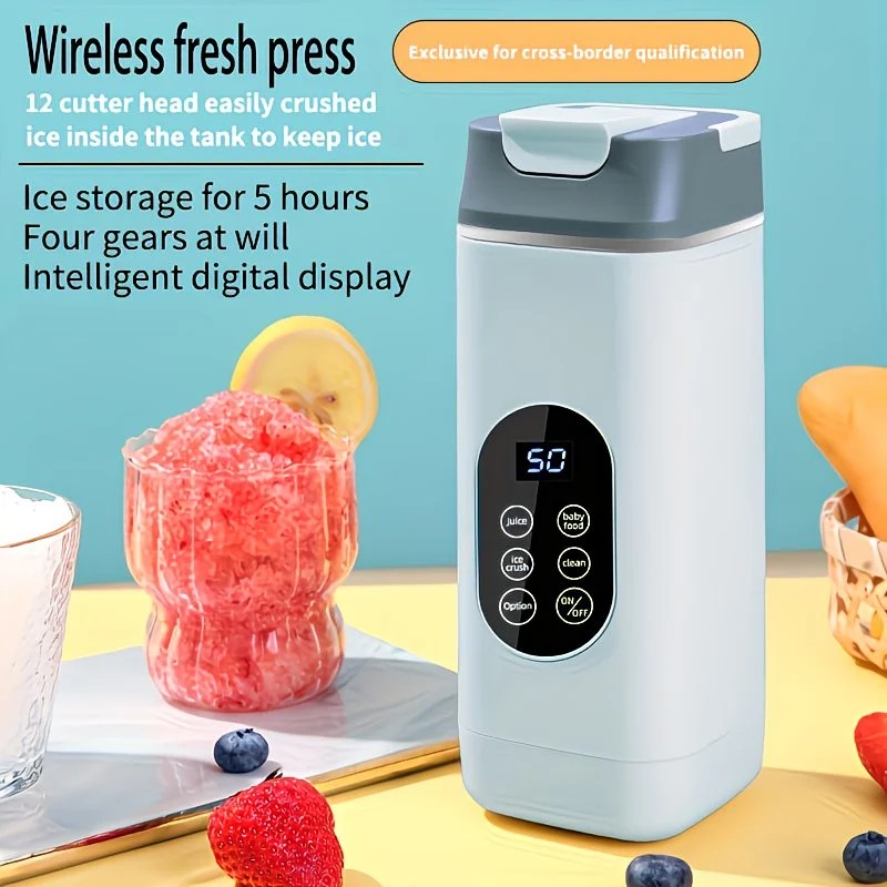 Portable Wireless Fresh Juice Maker: Freshness in a Cup, Anywhere, Anytime. BLACK V1232-ZZJ002