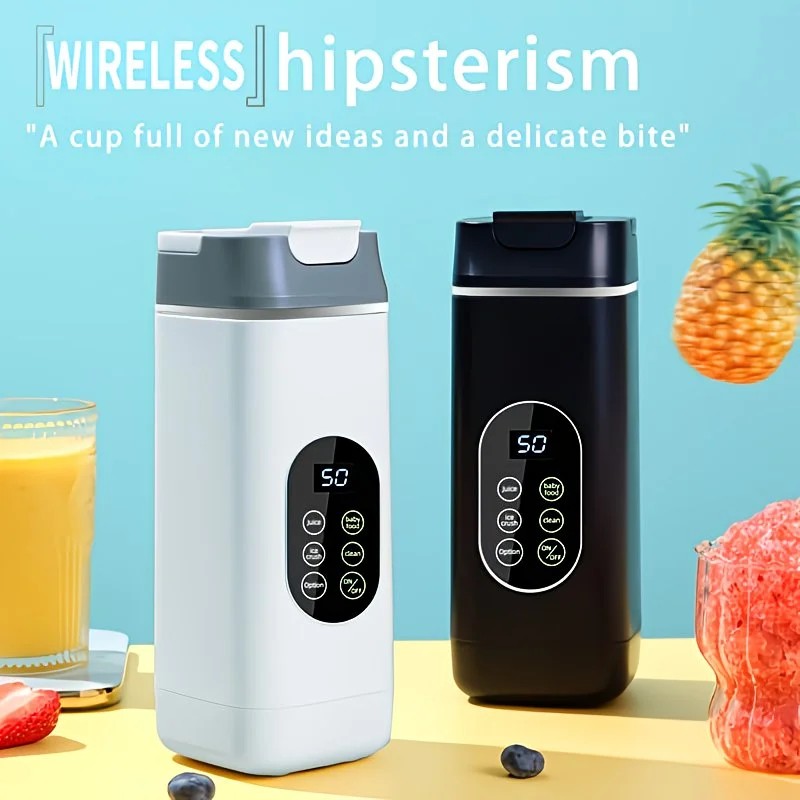 Portable Wireless Fresh Juice Maker: Freshness in a Cup, Anywhere, Anytime. BLACK V1232-ZZJ002