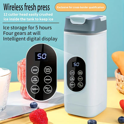 Portable Wireless Fresh Juice Maker: Freshness in a Cup, Anywhere, Anytime. BLACK V1232-ZZJ002