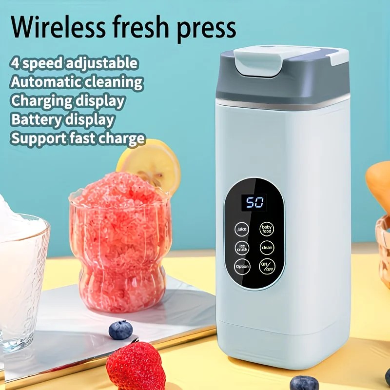 Portable Wireless Fresh Juice Maker: Freshness in a Cup, Anywhere, Anytime. BLACK V1232-ZZJ002