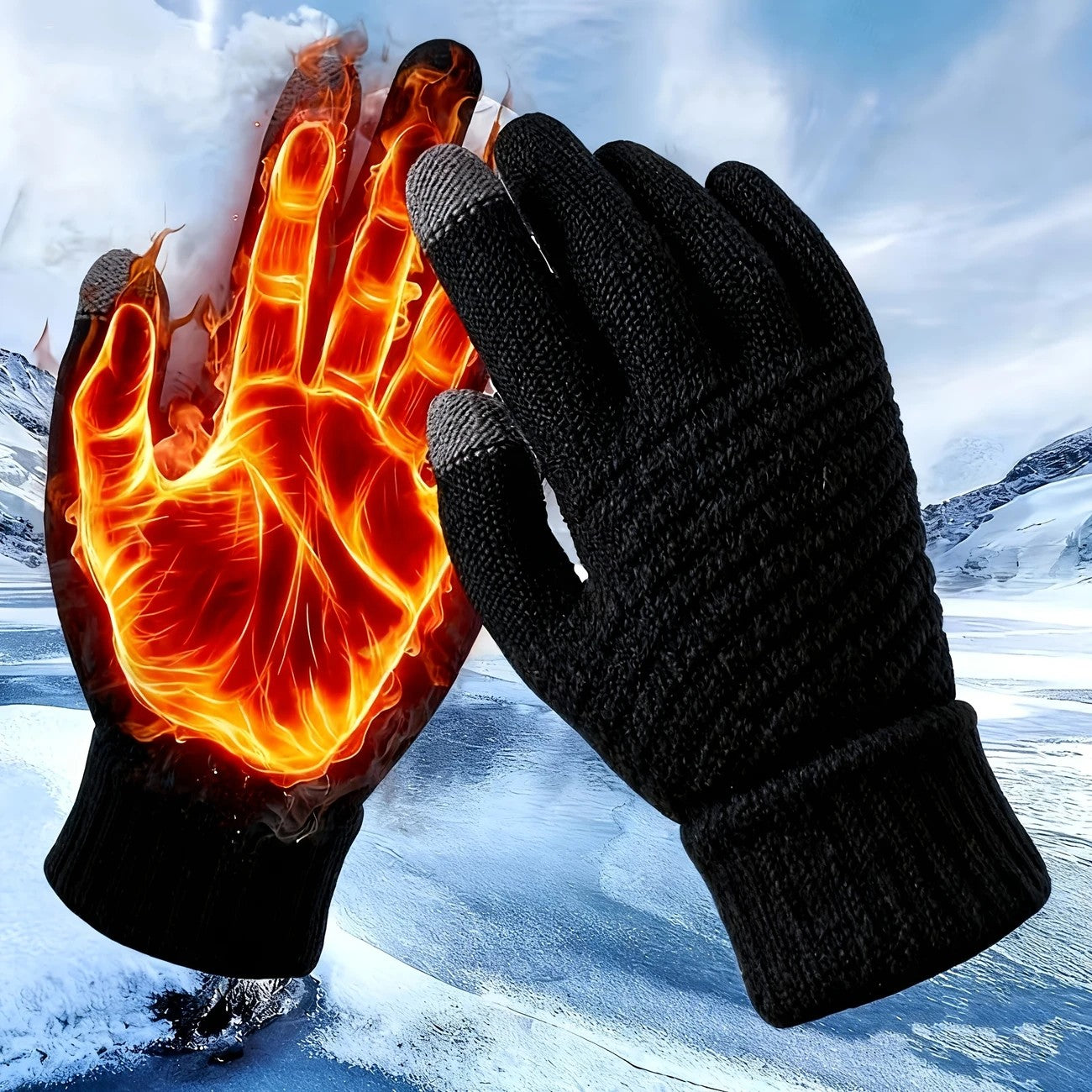 Unisex Winter Gloves - Thermal, Thickened, Waterproof, Windproof, Touchscreen Compatible V1232-ZZST001