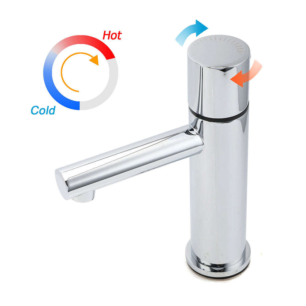 WELS Bathroom Basin Mixer Vanity Sink Bubble Faucet Tap Laundry Brass Chrome Set V1233-110183CR