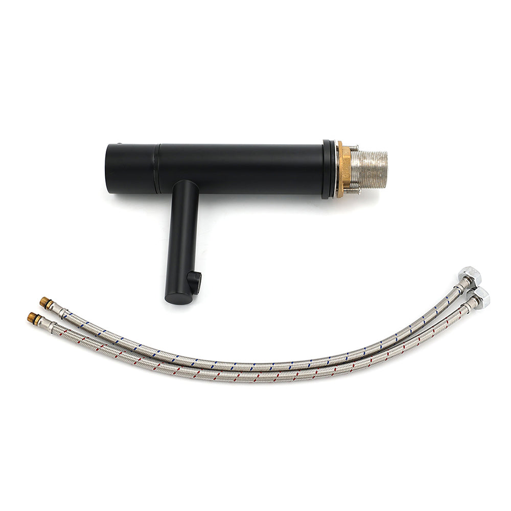 WELS 6L/min Black Standard Basin Mixer Vanity Sink Faucet Bubble Tap Laundry Set V1233-110183PH
