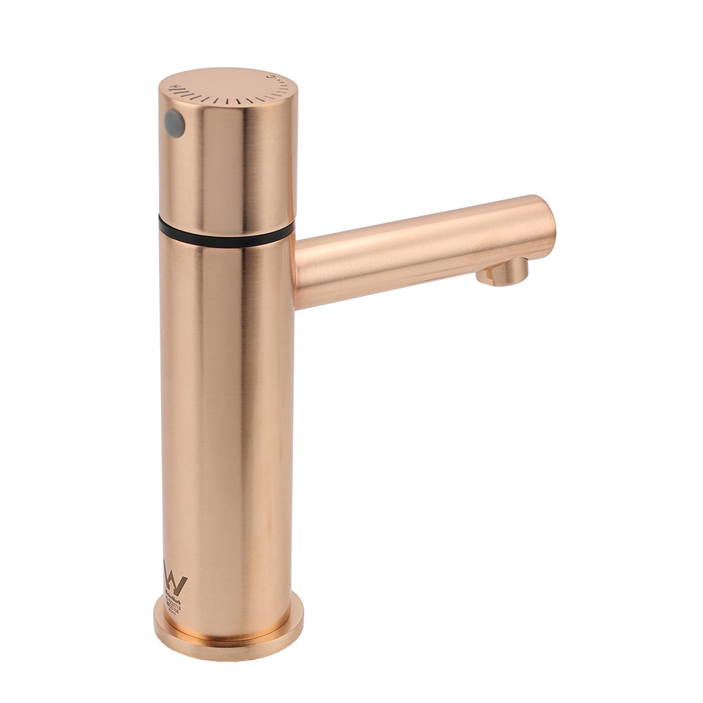 WELS 6L/min Rose Gold Basin Mixer Vanity Sink Bubble Faucet Tap Washing Laundry V1233-110183RG