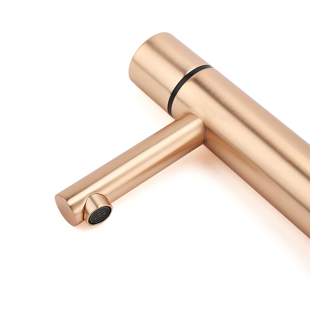 WELS 6L/min Rose Gold Basin Mixer Vanity Sink Bubble Faucet Tap Washing Laundry V1233-110183RG