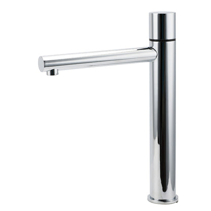 WELS 6L/min Tall Basin Mixer Vanity Sink Bubble Faucet Tap Laundry Chrome Round V1233-110193CR