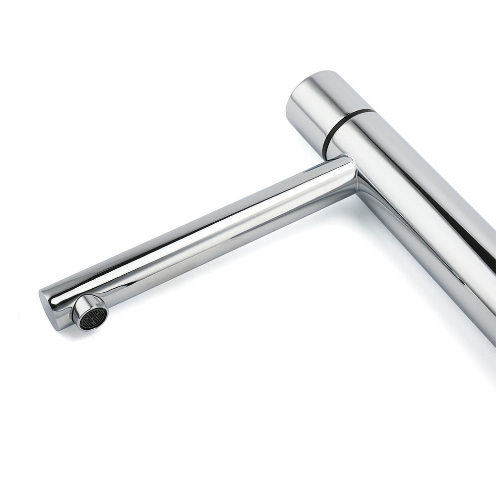 WELS 6L/min Tall Basin Mixer Vanity Sink Bubble Faucet Tap Laundry Chrome Round V1233-110193CR