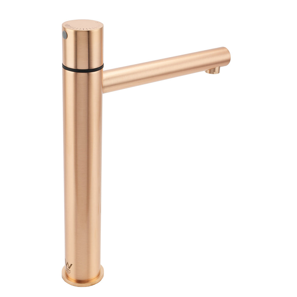 WELS 6L/min Rose Gold Bathroom Basin Mixer Vanity Sink Bubble Faucet Tap Laundry V1233-110193RG
