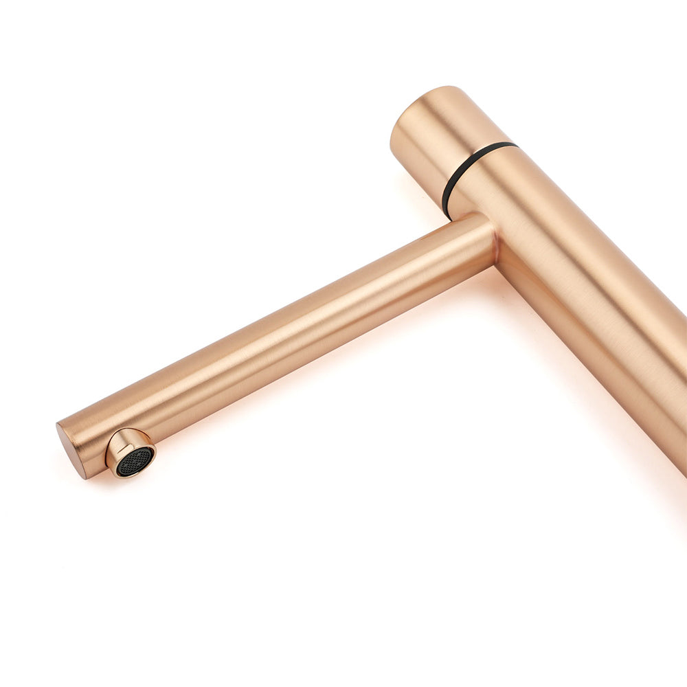 WELS 6L/min Rose Gold Bathroom Basin Mixer Vanity Sink Bubble Faucet Tap Laundry V1233-110193RG
