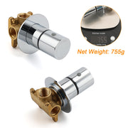 Chrome Bath Control Shower Mixer Brass Round Wall Mounted Hot Cold Water Valve V1233-230166CR