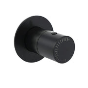 Watermark Matt Black Round Bath Shower Mixer Hot Cold Tap Valve Turn No Handle V1233-230166PH