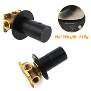 Watermark Matt Black Round Bath Shower Mixer Hot Cold Tap Valve Turn No Handle V1233-230166PH