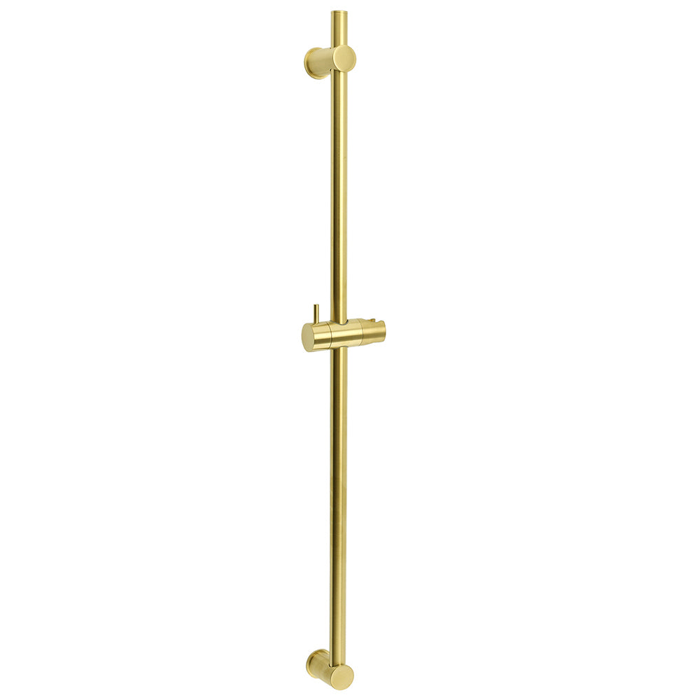 Brushed Gold Brass 850mm Long Sliding Rail Bar Swivel Handheld Shower Holder Kit V1233-376704ROBG