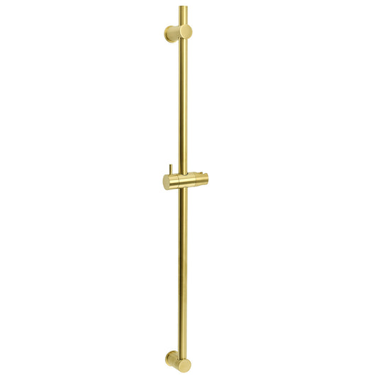 Brushed Gold Brass 850mm Long Sliding Rail Bar Swivel Handheld Shower Holder Kit V1233-376704ROBG