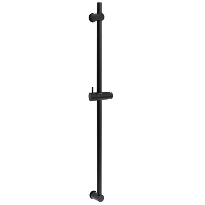 Matt Black Solid Brass 850mm Long Sliding Rail Bar Swivel Handheld Shower Holder V1233-376704ROBL