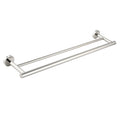 Polished Chrome 600mm Double Towel Rack Holder Stainless Steel Hanger Rail Kit V1233-6900360CR