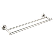 Polished Chrome 600mm Double Towel Rack Holder Stainless Steel Hanger Rail Kit V1233-6900360CR