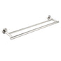 Polished Chrome 600mm Double Towel Rack Holder Stainless Steel Hanger Rail Kit V1233-6900360CR