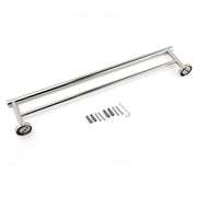 Polished Chrome 600mm Double Towel Rack Holder Stainless Steel Hanger Rail Kit V1233-6900360CR