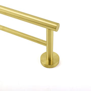 Brushed Gold 600mm Long Double Towel Rack Rail Holder Bar Round Stainless Steel V1233-6900376BG