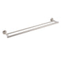 Brushed Nickel 750mm Double Towel Rack Rail Holder Round Hanger Bar Wall Mounted V1233-6900376BS
