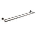 Gun Metal Stainless Steel 750mm Double Towel Rack Rail Holder Round Hanger Bar V1233-6900376GM