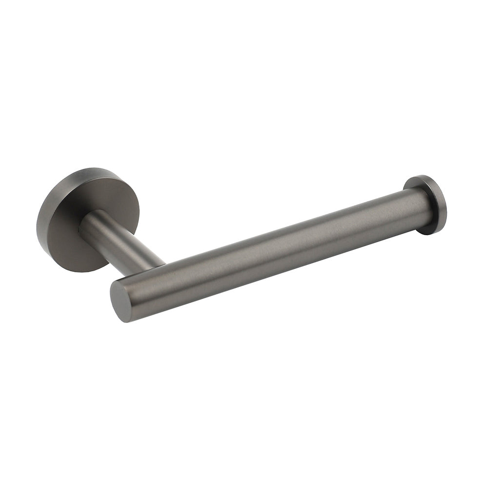 Gun Metal Round 304 Stainless Steel Toilet Paper Roll Tissue Holder Wall Mounted V1233-69004GM
