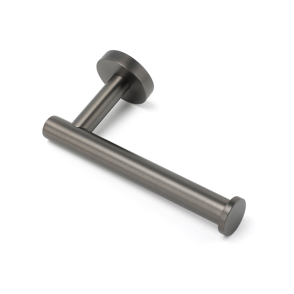 Gun Metal Round 304 Stainless Steel Toilet Paper Roll Tissue Holder Wall Mounted V1233-69004GM