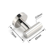 Chrome Round Robe Hook Hanger Organizer Bathroom Stainless Steel Accessory Kit V1233-69009CR