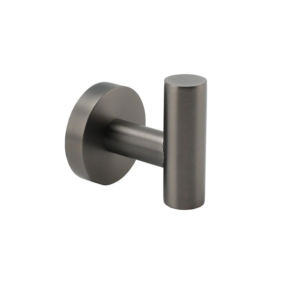 Gun Metal Tidy Robe Hook Hanger Organizer Bathroom Stainless Steel Wall Mounted V1233-69009GM