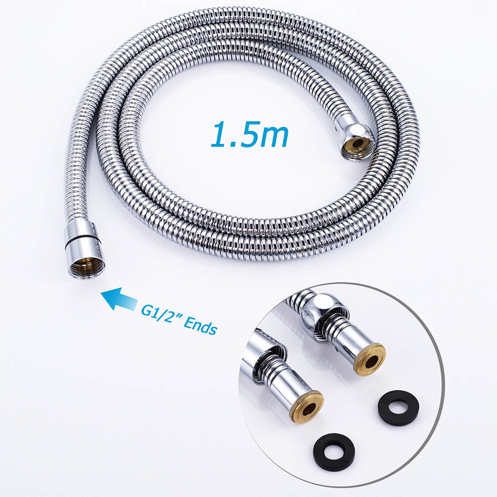 1.5 Meter High Pressure SUS Smooth Hose Replacement For Hand Held Shower Head V1233-78941CR