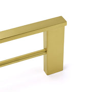 Square SUS Double Towel Rail Rack 600mm Brushed Gold Hanger Holder Bar Bathroom V1233-8700360BG
