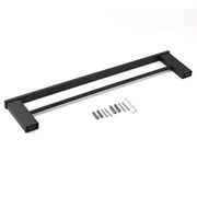 Matt Black Cubic Square 600mm Double Towel Rail Rack Hanger Holder Bar Wall Kit V1233-8700360BL