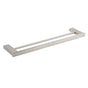 Brushed Nickel Square Towel Rail Rack 600mm Double Hanger Holder Bar Bathroom V1233-8700360BN