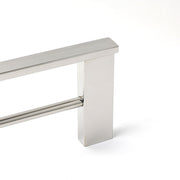 Bathroom Polish Chrome Square Towel Rail Rack 600mm Double Hanger Holder Bar V1233-8700360CR