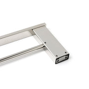 Bathroom Polish Chrome Square Towel Rail Rack 600mm Double Hanger Holder Bar V1233-8700360CR