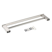 Bathroom Polish Chrome Square Towel Rail Rack 600mm Double Hanger Holder Bar V1233-8700360CR