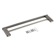 Gun Metal Grey Square Strong Towel Rail Rack 600mm Double Hanger Holder Bar Kit V1233-8700360GM