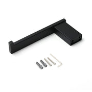 Matt Black Square Cubic Toilet Paper Roll Tissue Roll Holder Rack Wall Hook Kit V1233-87004BL