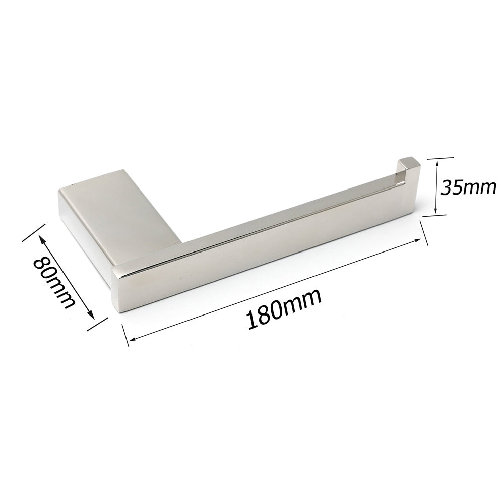 Polished Chrome Square Toilet Paper Roll Tissue Roll Holder Wall Mounted Hook V1233-87004CR