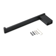 Bathroom Matt Black Stainless Steel Square Towel Rack Clothes Wall Mount Holder V1233-87008BL
