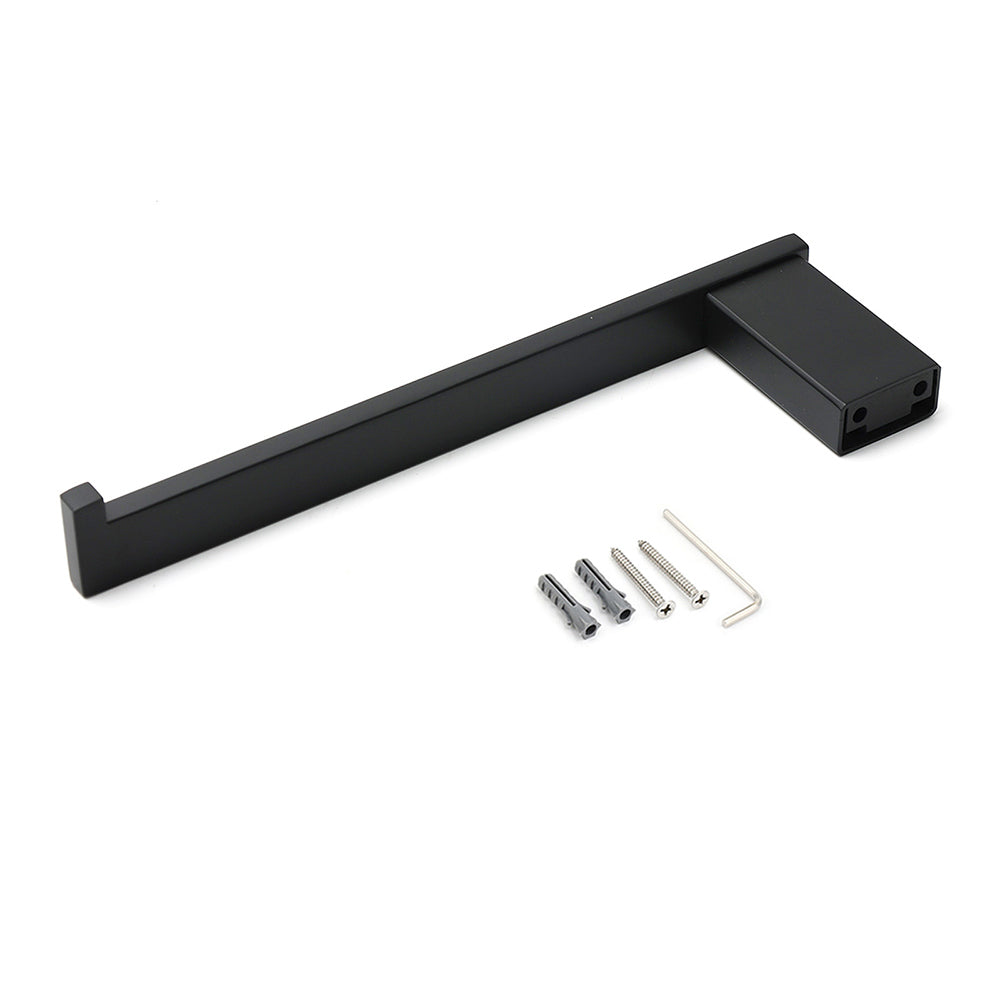 Bathroom Matt Black Stainless Steel Square Towel Rack Clothes Wall Mount Holder V1233-87008BL