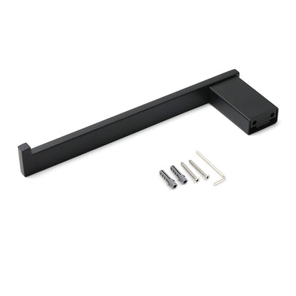Bathroom Matt Black Stainless Steel Square Towel Rack Clothes Wall Mount Holder V1233-87008BL