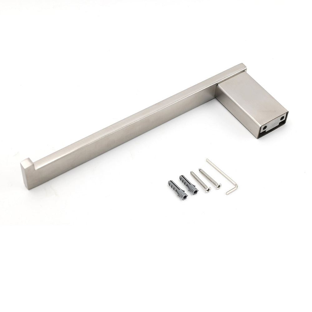 Brushed Nickel Bathroom Cubic Square Towel Rack Clothes Wall Mounted Holder Kit V1233-87008BN