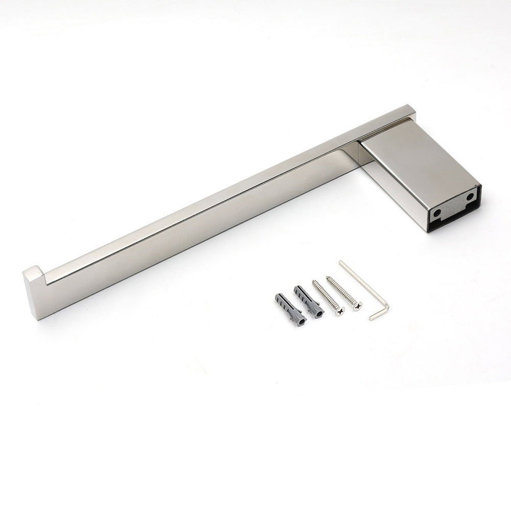 Mirror Chrome Stainless Steel Square Towel Rack Clothes Wall Mounted Holder Kit V1233-87008CR