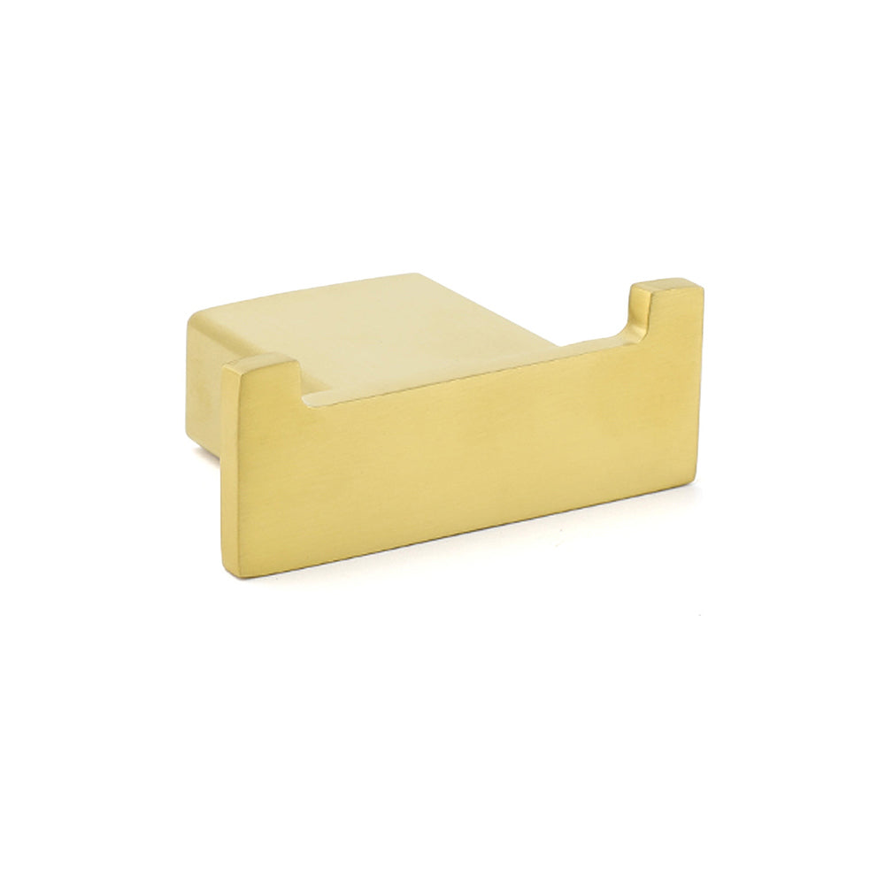 Brushed Gold Square Robe Hook Clothes Towel Towel Hanger Holder Wall Mounted Kit V1233-87009BG