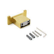 Brushed Gold Square Robe Hook Clothes Towel Towel Hanger Holder Wall Mounted Kit V1233-87009BG