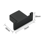 Matt Black Square Robe Hook Clothes Towel Holder Bathroom Wall Hanger Accessory V1233-87009BL