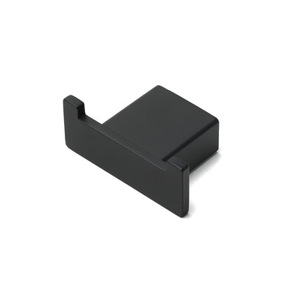 Matt Black Square Robe Hook Clothes Towel Holder Bathroom Wall Hanger Accessory V1233-87009BL