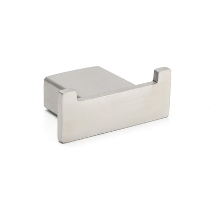 Brushed Nickel SUS Square Robe Hook Clothes Towel Holder Hanger Wall Mounted Kit V1233-87009BN